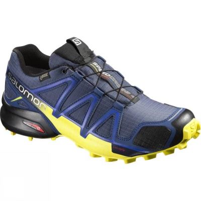 Zapatillas Running Salomon Speedcross 4 GTX Hombre Azul Marino - Chile VHA561842